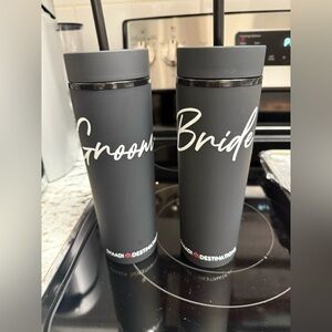 Black Groom and Bride Tumblers